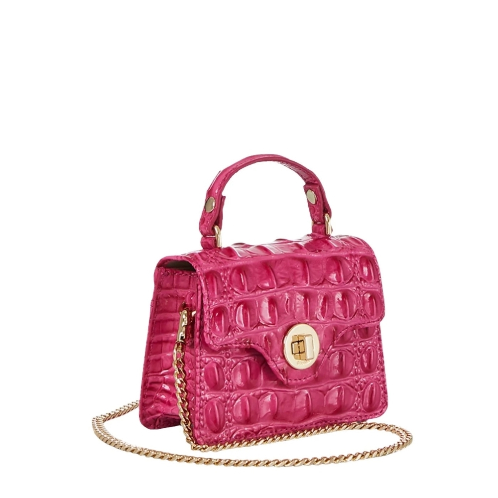 ❤NWT Brahmin Arietta Micro Crossbody Bag Paradise Pink Melbourne Genuine Leather